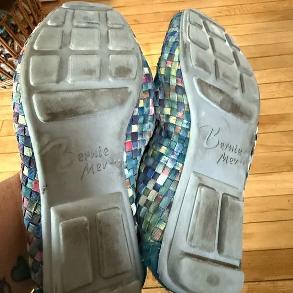 Bernie Mev. Blue Camilo Loafer‎ woven confort slip on shoes - Picture 5 of 6